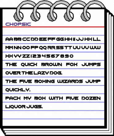 Chopsic Regular animated font preview Chopsic Regular animated font preview