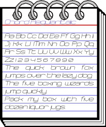 Chord RegularItalic animated font preview