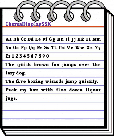 ChoreaDisplaySSK Regular animated font preview