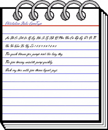 Christaline Italic Regular animated font preview