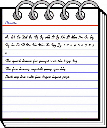 Christe Regular animated font preview