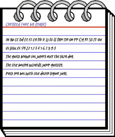 Christed Italic animated font preview