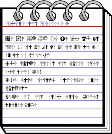 Christian Crosses V Regular animated font preview