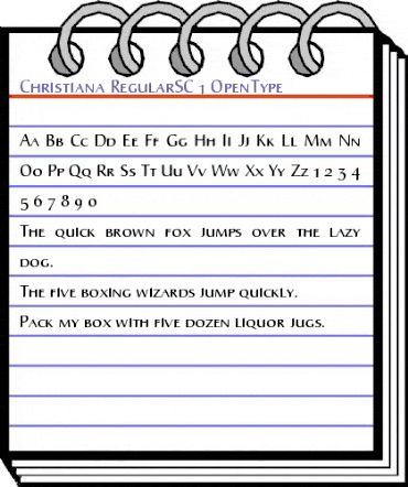 Christiana Regular Small Caps & Oldstyle Figures animated font preview Christiana Regular Small Caps & Oldstyle Figures animated font preview