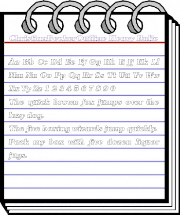 ChristianBeckerOutline-Heavy Italic animated font preview ChristianBeckerOutline-Heavy Italic animated font preview