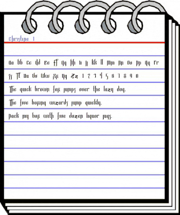 Christine 1 Regular animated font preview Christine 1 Regular animated font preview