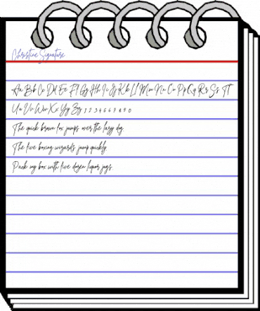 Christine Signature Regular animated font preview Christine Signature Regular animated font preview