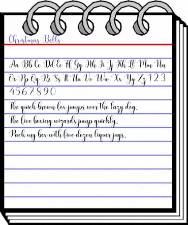 Christmas Bells Regular animated font preview