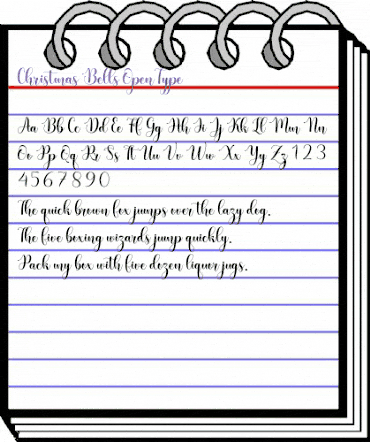 Christmas Bells Regular animated font preview