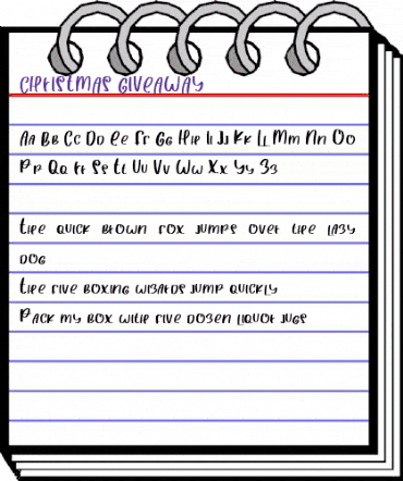 CHRISTMAS GIVEAWAY Regular animated font preview