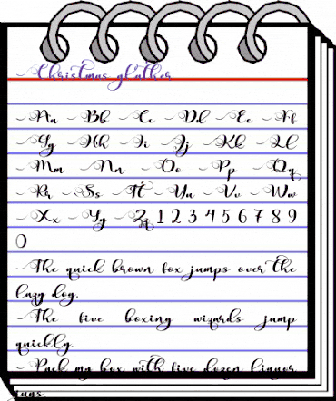 Christmas glather Regular animated font preview