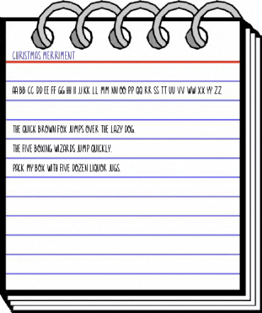 Christmas Merriment Regular animated font preview