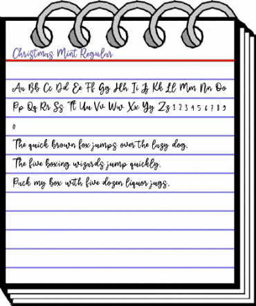 Christmas Mint Regular animated font preview Christmas Mint Regular animated font preview
