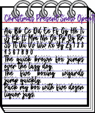 Christmas Present Snow Regular animated font preview