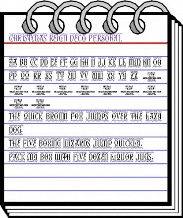 Christmas Reign Deco PERSONAL Regular animated font preview Christmas Reign Deco PERSONAL Regular animated font preview