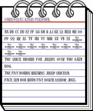 Christmas Reign PERSONAL Regular animated font preview Christmas Reign PERSONAL Regular animated font preview
