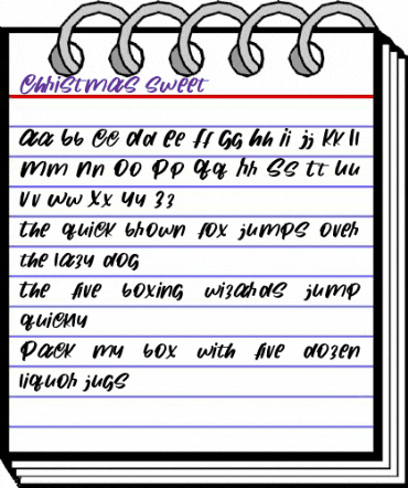 Christmas sweet Regular animated font preview