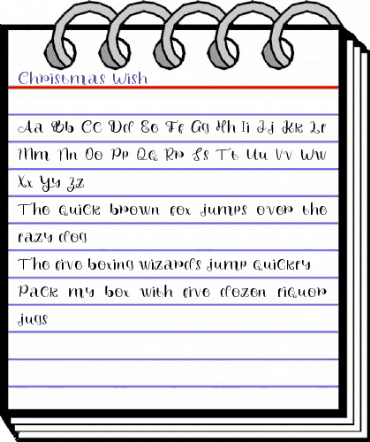 Christmas Wish Regular animated font preview