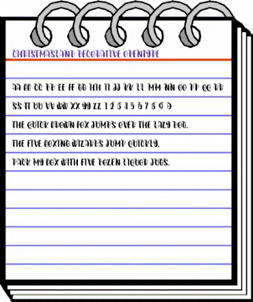 Christmasland Decorative animated font preview