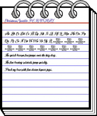 Christmas Sparkle PERSONAL USE Regular animated font preview