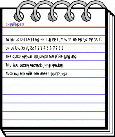 Christoper Regular animated font preview Christoper Regular animated font preview