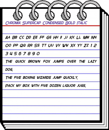 Chromia Supercap Condensed Bold Italic animated font preview Chromia Supercap Condensed Bold Italic animated font preview