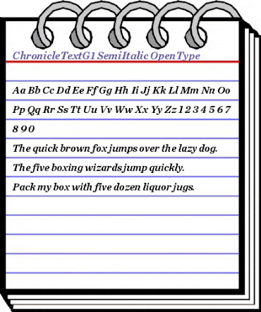 Chronicle Text G1 Semibold Italic animated font preview Chronicle Text G1 Semibold Italic animated font preview