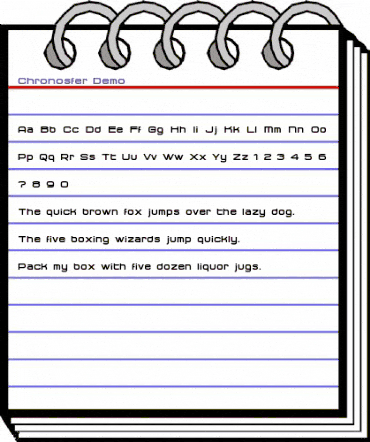 Chronosfer Demo Regular animated font preview