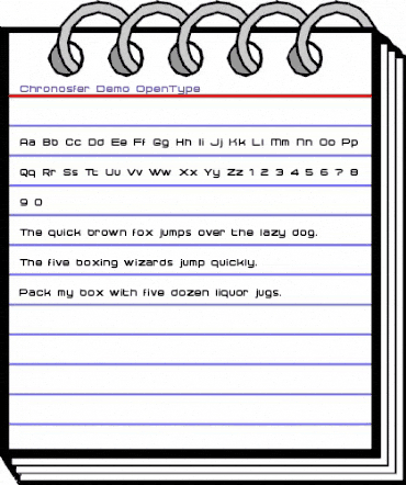 Chronosfer Demo Regular animated font preview