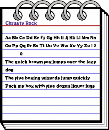 Chrusty Rock Chrusty Rock animated font preview