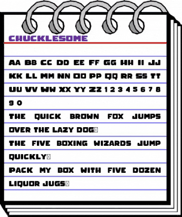CHUCKLESOME Regular animated font preview CHUCKLESOME Regular animated font preview
