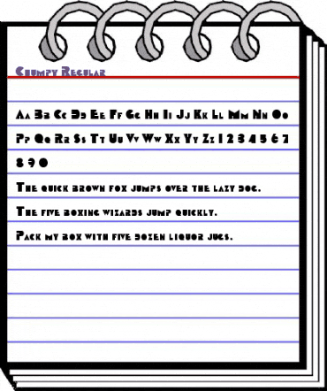 Chumpy Regular animated font preview Chumpy Regular animated font preview