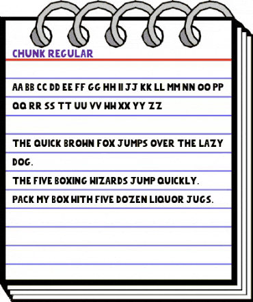 Chunk Regular animated font preview