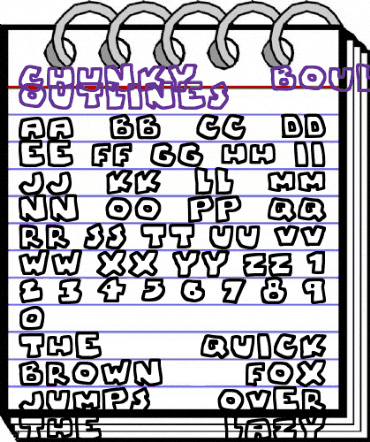 Chunky Boulder Outlines Regular animated font preview
