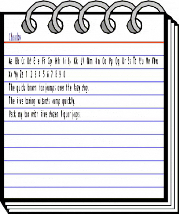 Chunky Regular animated font preview