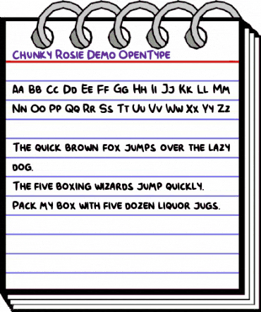 Chunky Rosie Demo Regular animated font preview