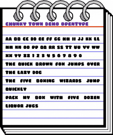 Chunky Town Demo Regular animated font preview