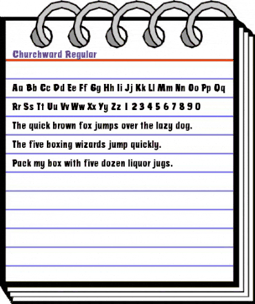 Churchward Regular animated font preview