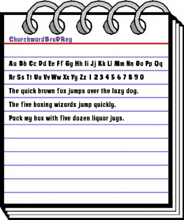 ChurchwardBruDReg Regular animated font preview