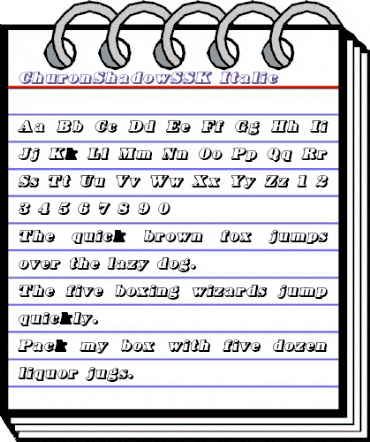 ChuronShadowSSK Italic animated font preview ChuronShadowSSK Italic animated font preview