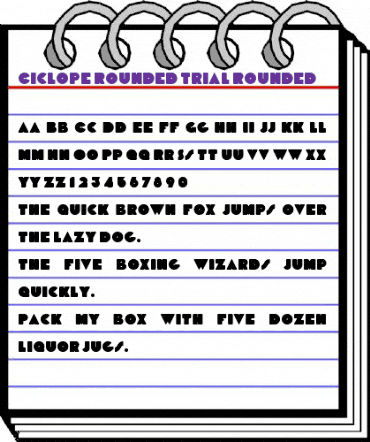 Ciclope Rounded Trial Rounded animated font preview Ciclope Rounded Trial Rounded animated font preview