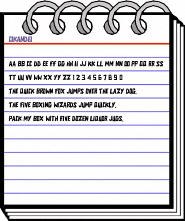 CIKANDEI Regular animated font preview CIKANDEI Regular animated font preview
