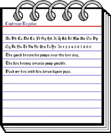 Cimbrian Regular animated font preview Cimbrian Regular animated font preview