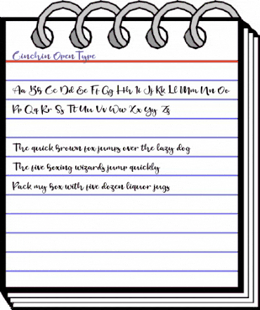 Cinchin Regular animated font preview Cinchin Regular animated font preview