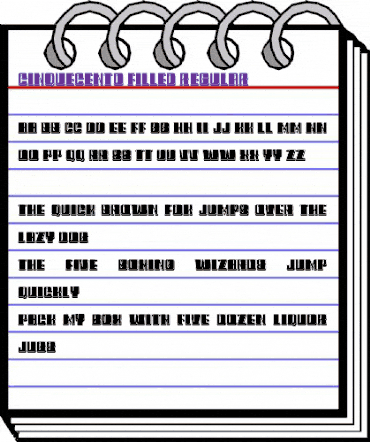Cinquecento Filled Regular animated font preview Cinquecento Filled Regular animated font preview