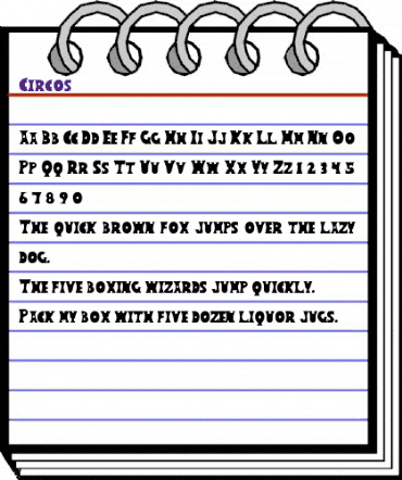 Circos Regular animated font preview