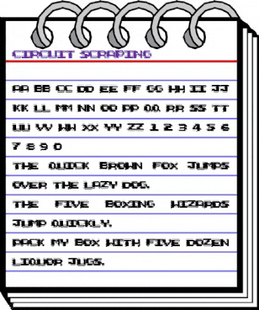 Circuit Scraping Normal animated font preview Circuit Scraping Normal animated font preview