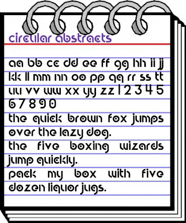 Circular Abstracts Regular animated font preview Circular Abstracts Regular animated font preview