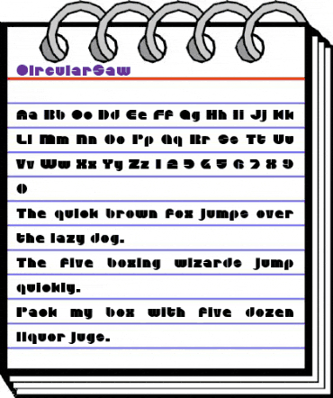 CircularSaw Regular animated font preview