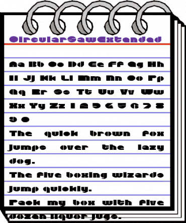 CircularSawExtended Regular animated font preview